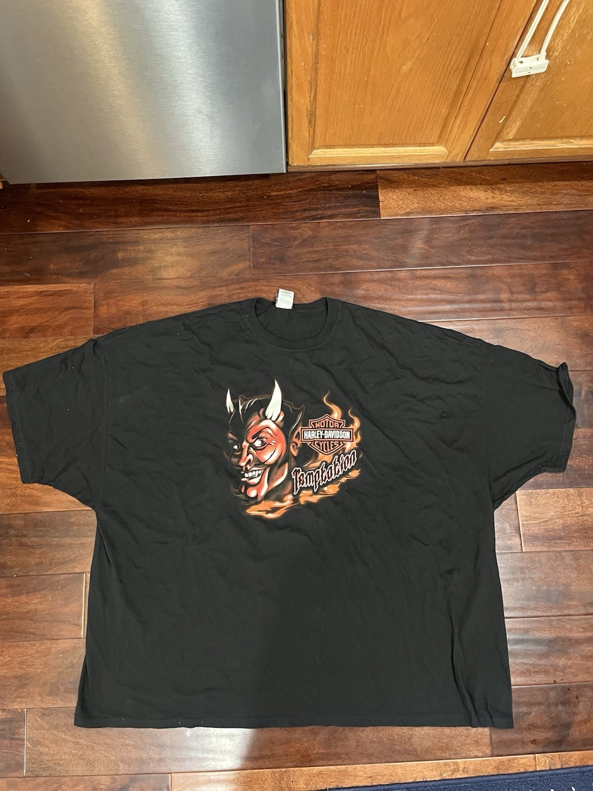 Harley Davidson Tshirt Devil Temptation Nice 6x 34”x34” - $64.34