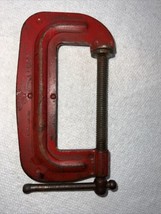 Vintage Judd 3 Inch Clamp Red ,C-Clamp,  Made in USA - $8.42