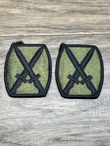 Lot of 2 US Army Mountain Division Subdued Shoulder Insignia Patch KG JD - $7.91