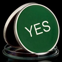Yes or No, Green or Red, Prediction Decision Token Coin With Case, Not M... - £4.77 GBP