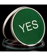 Yes or No, Green or Red, Prediction Decision Token Coin With Case, Not M... - $5.99