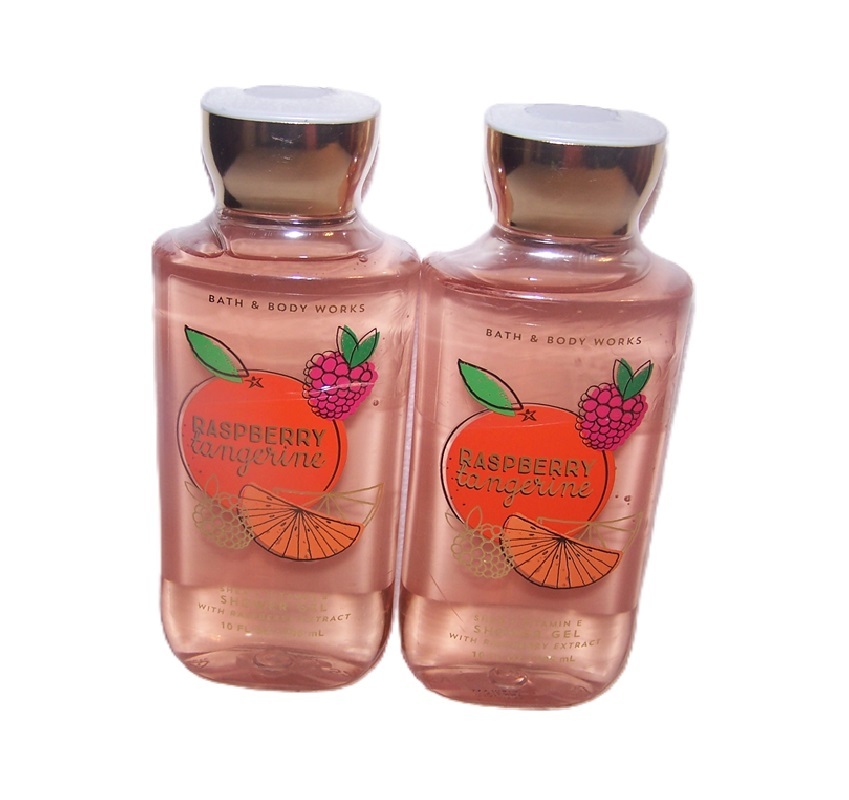 Raspberry Tangerine Shower Gel 10 oz Bath & Body Works Lot of 2
