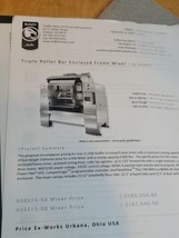SMC HS8EFS-50 Mixer Parts &amp; Repair manual  - £306.22 GBP