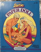 Whitman Mattel Vintage Sunsational Barbie and Ken Paper Doll Book 1983 Uncut - £27.26 GBP