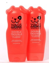 2 Ct Wags &amp; Wiggles 16 Oz Double Trouble Watermelon 2in1 Shampoo &amp; Condi... - $27.99