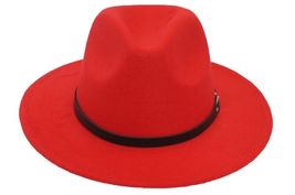 Red Fedora Wide Brim Panama Cowboy Hat UNISEX - £32.72 GBP