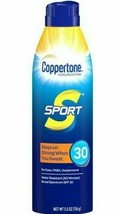 Coppertone Sunscreen Spray Sport SPF 30 Water Resistant 5.5 oz. - £8.64 GBP