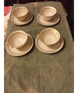 4 FRANCISCAN China DEL MONTE GOLD pattern CUP & SAUCER Sets - $50.00