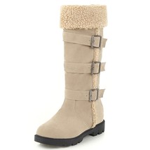 Winter Plush Warm Women Boots Comfortable Flat Knee High Boots Slip on Snow Boot - £73.66 GBP