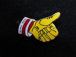 McDonald&#39;s One Year Pin Ronald hand glove employee button pinback thumbs up  - £7.46 GBP