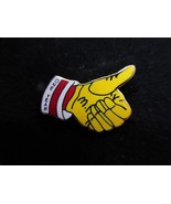 McDonald&#39;s One Year Pin Ronald hand glove employee button pinback thumbs... - £7.91 GBP