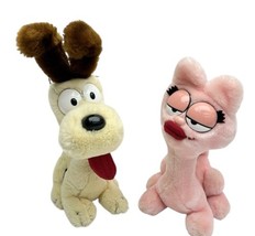 Vintage 1980s Garfield Plush Toy Lot w/ Odie Arlene Nermal Suction Cups Dakin image 3