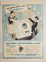 1949 Print Ad Westinghouse Laundromat Automatic Washers Mom &amp; Son Mansfi... - $15.28