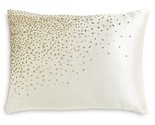 Donna Karan Aura Beaded Ivory gold Deco pillow NWT !80 - $89.23