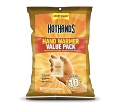 HotHands Hand Warmers Value Pack-10 Pairs-up to 10 HRs Of Heat-NIB - $8.20
