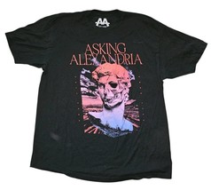 Asking Alexandria 2024 Tour Graphic Print  Band T-Shirt Metal Black Size... - $15.20