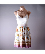 Floral Crochet Lace Waistband Summer Cami Sleeveless Beach Sundress Mini... - $19.99