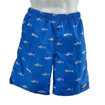 Vineyard Vine Water Shorts Blue Chappy Swim Trunks w/Pouch Big Boy&#39;s Size L - £15.45 GBP