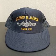 VTG USS Henry M. Jackson SSBN 730 US Navy Submarine Embroidered Mens Hat... - $31.02