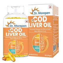 3 X COD Liver Oil Capsules With Natural Omega 3, Natural EPA &amp; DHA,Vitamin D &amp; A - £35.65 GBP