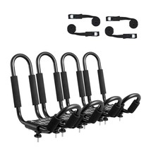 VEVOR Kayak Roof Rack 4 Pairs Soft Roof Rack Carrier for kayak SurfBoard... - $103.93