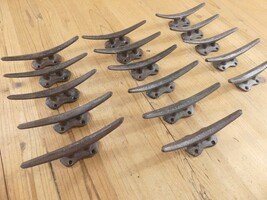 16 Cleat Boat Hooks Handles Pulls Cast Iron Dock Nautical Decor Rustic F... - $46.99