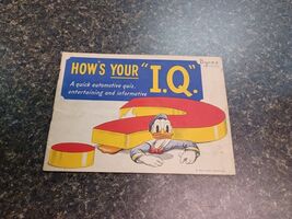 1941 Sunoco Disney How's Your I Q Premium Booklet Donald Mickey - $98.99