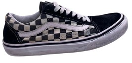 Vans Shoes Women Size 8 Off The Wall CHECKERBOARD Sneakers Old Skool Blk... - £15.81 GBP