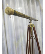 Gilbert &amp; Sons London Antique Brass Telescope on Wooden Tripod Stand - Gift - $376.11 CAD