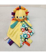 Bright Starts Taggies LION Lovey Security Blanket Plush Colorful Satin L... - £9.84 GBP