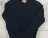 J Crew Sweater Womens 2XS Navy Blue Knit Cashmere Cropped Fit Crew Neck ... - $37.15