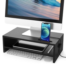 Monitor Stand Riser With Storage Organizer For Computer Screen Laptop Pr... - £29.08 GBP