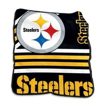 Pittsburgh Steelers 50&quot; by 60&quot; Plush Raschel Throw Blanket - NFL - £24.72 GBP