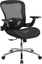 Flash Furniture Mid-Back Transparent Black Mesh Executive Swivel, Up Arms - £311.74 GBP