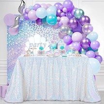 Iridescent Tablecloth Party Decorations: White Tablecloth Iridescent Glitter Tab - $43.99