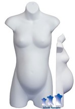 Inflatable Mannequins Female Maternity 3/4 Form - Hard Plastic, Black, W... - $85.62