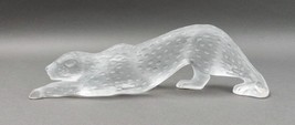 Lalique France Zeila Large Frosted Crystal Panther Figurine Sculpture 14.5&quot; - $1,199.99