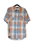 Weatherproof Shirt Mens Large Button Front Plaid Chest Pockets Short Sleeve - £11.68 GBP