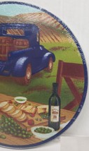 Round Glass Cutting Board/Trivet, App. 8&quot; Wine &amp; Grapes,Blue Truck W/BARRELS,GR - £10.27 GBP