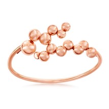 Sterling Silver Multi Bead Bangle - Rose Gold Plated - £176.32 GBP
