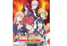 DVD Anime Food Wars! Shokugeki No Soma Season 1+2+3+4+5 (1-86 End) ENG Dub/Sub* - £35.30 GBP