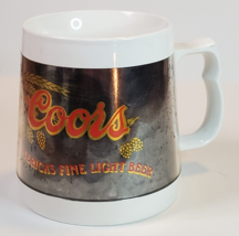 Vintage Thermo Serv Coors Beer Mug Plastic Cup America&#39;s Fine Light USA 12 oz - £11.83 GBP