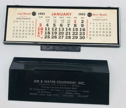 Vintage 1965 Advertising Calendar w/ Stand Air &amp; Water Equipment Malden ... - $12.19