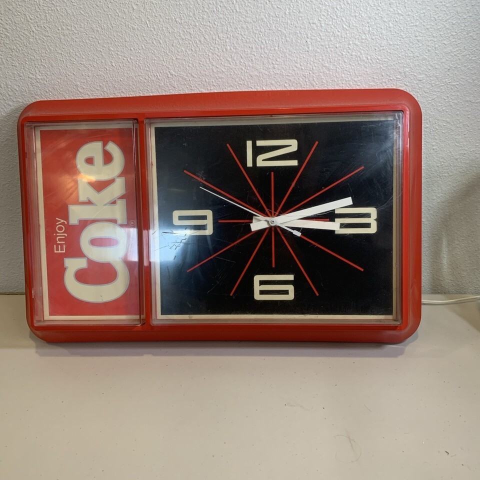 Vintage Enjoy Coke Coca Cola 1984 Electric 23 x 13 x 3 in Thick Wall Clo... - $54.00 Vintage Enjoy Coke Coca Cola 1984 Electric 23 x 13 x 3 in Thick Wall Clo... - $54.00