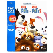 The Secret Life of Pets 1 &amp; 2 (2-Disc Blu-ray, 2019) Like New w/ Slip ! - £9.62 GBP