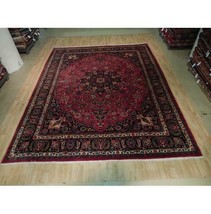 10x13 Authentic Hand Knotted Semi-Antique Wool Rug Red B-73516 * - £1,605.09 GBP