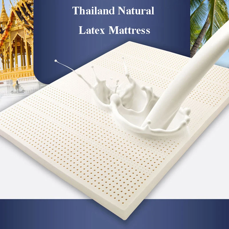 Multi-size Thailand Natural Latex Mattress Folding Soft Sleeping Tatami Mat for - £273.69 GBP+
