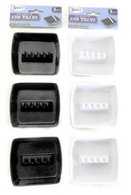 6 Pack Classic Plastic Ashtrays Mixed Black &amp; White Party Indoor Outdoor... - £6.33 GBP