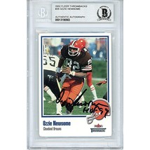 Ozzie Newsome Auto Cleveland Browns 2002 Fleer Throwback Card Beckett Au... - £79.12 GBP