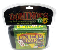 Double 12 Mexican Train Number Dominoes to Go Travel Size with Zip Up Case New - £29.64 GBP